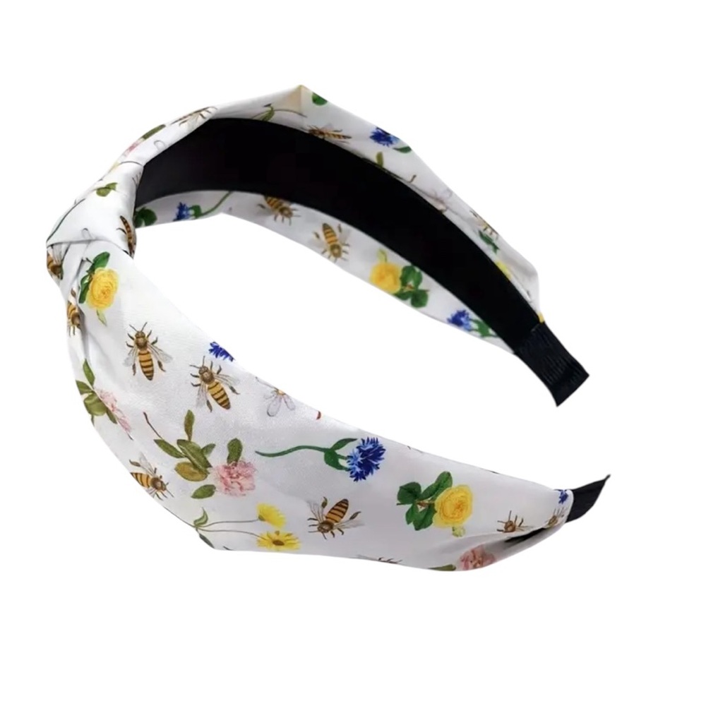 💖 3/$30 💖 Floral Bee Print Knotted Headband